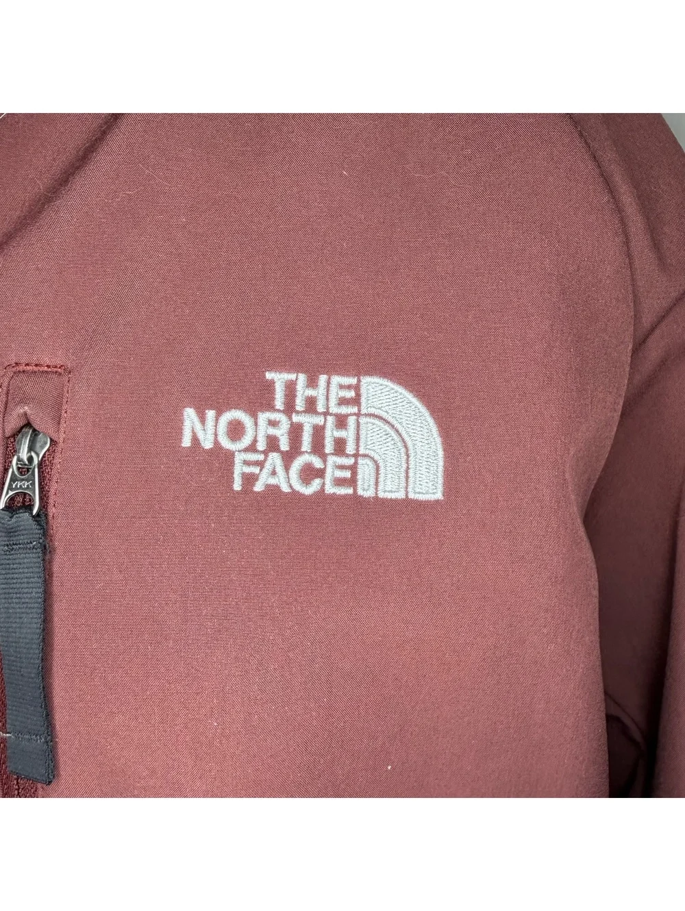 The North Face TNF Apex Soft Shell Full Zip Jacket Burgundy Dark Gray Men’s M